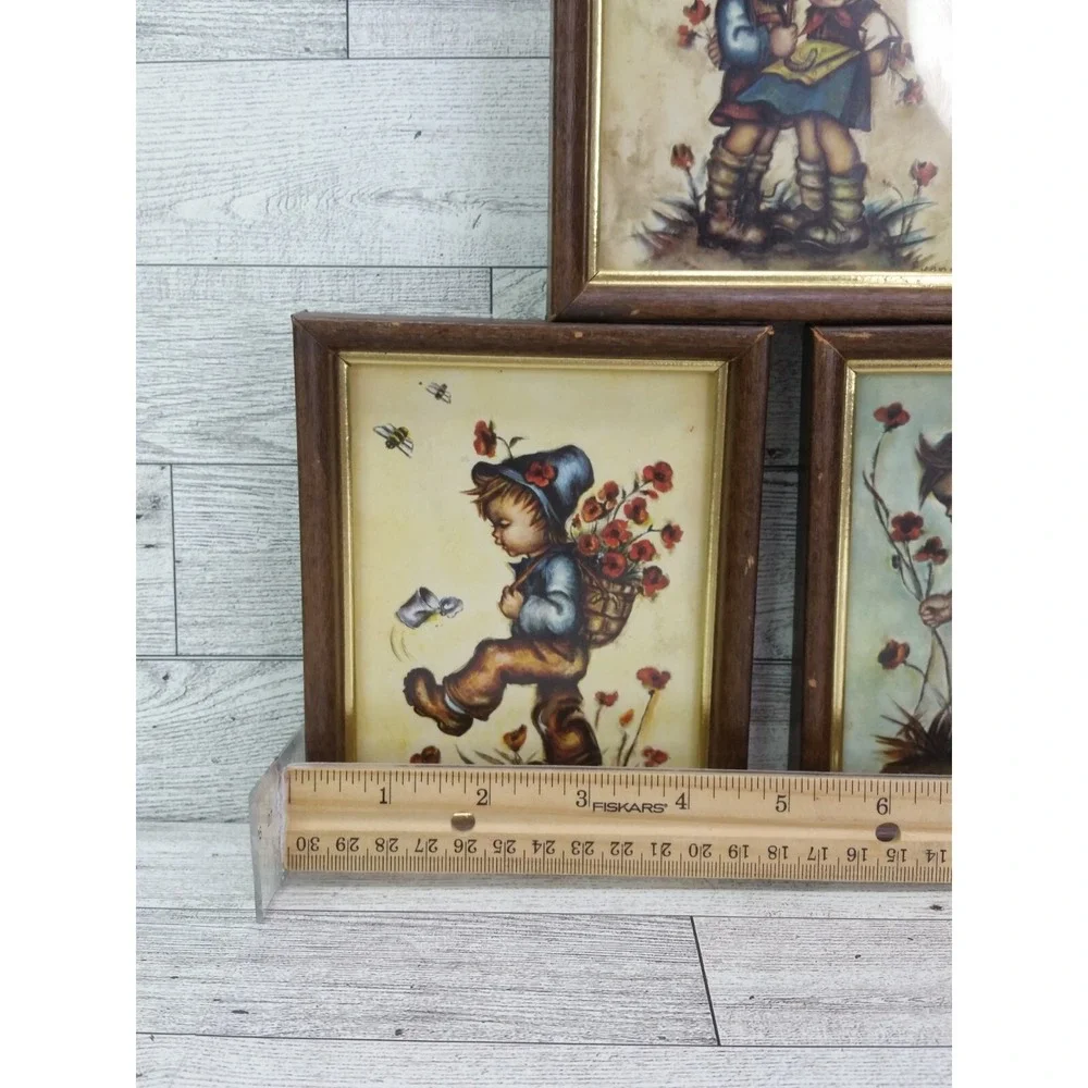 Vintage‎ Evans Framed Wall Hummel Goebel Set of 3 Intercraft Kids Boys Girls
